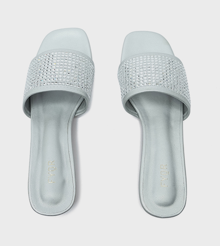 Fyor  Flat Sandals - Silver Flat Sandals