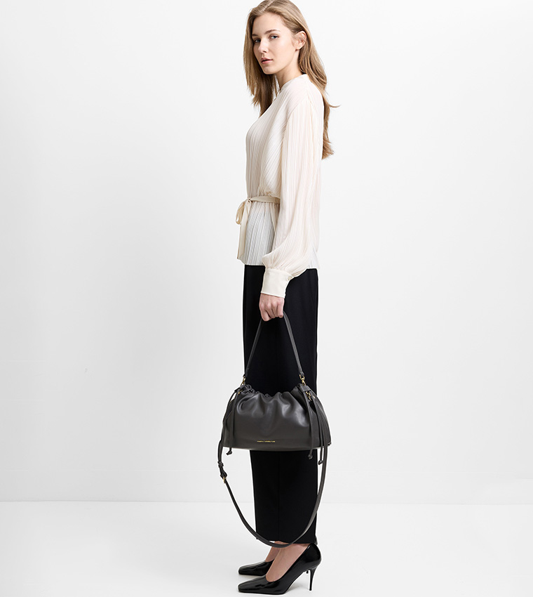 ISABEAU Ruched Shoulder Bag