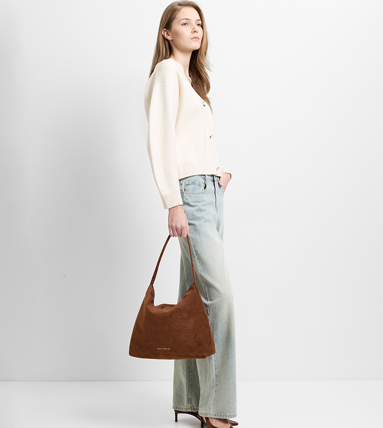 CAMILLE Suede Shoulder Bag