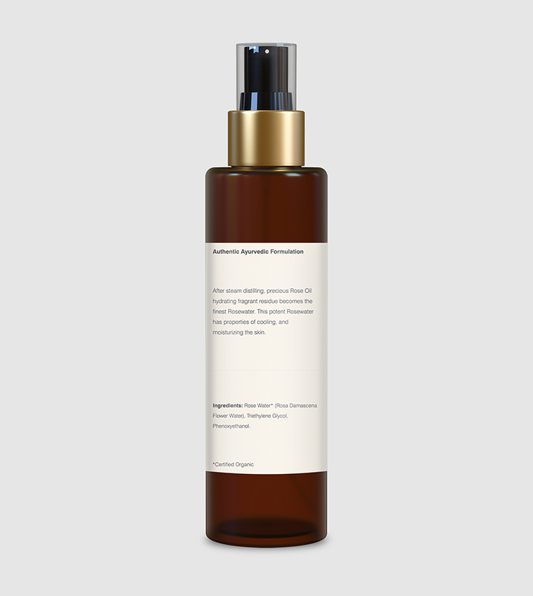 Pure Steam Distilled Rose Water, 130ml