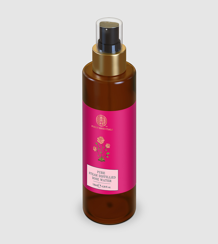 Pure Steam Distilled Rose Water, 130ml