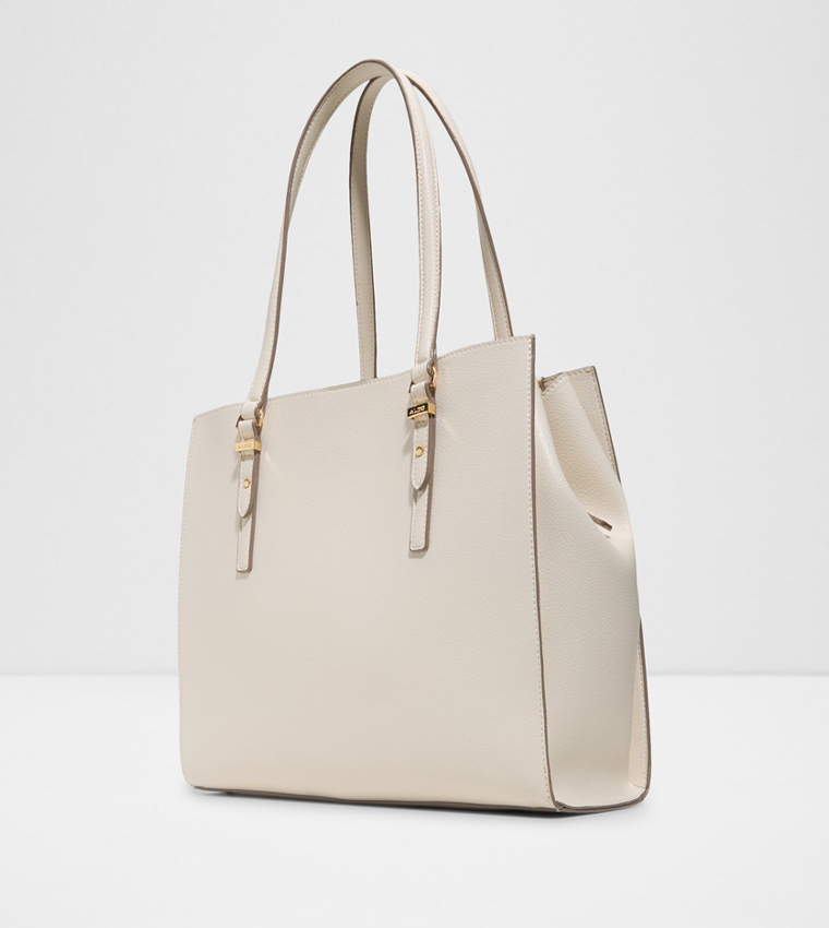 FEACAN Solid Snap Button Tote Bag