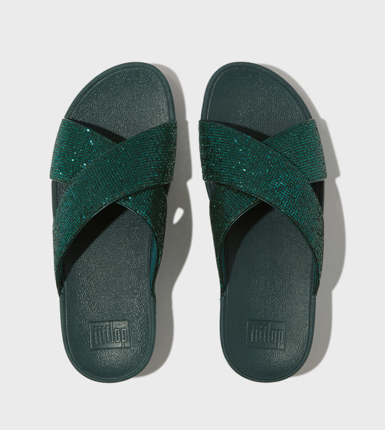 LULU GLITTERBALL Criss-Cross Comfort Sandals