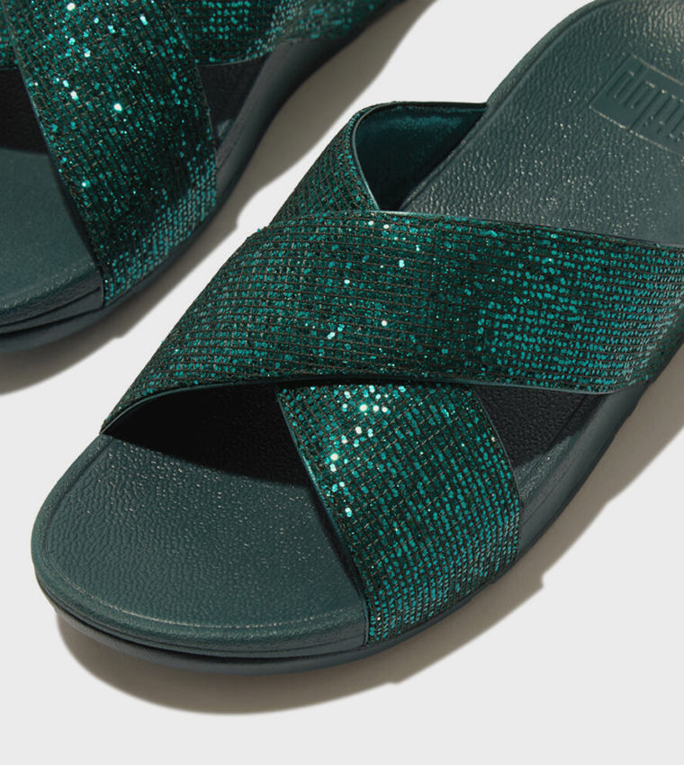 LULU GLITTERBALL Criss-Cross Comfort Sandals