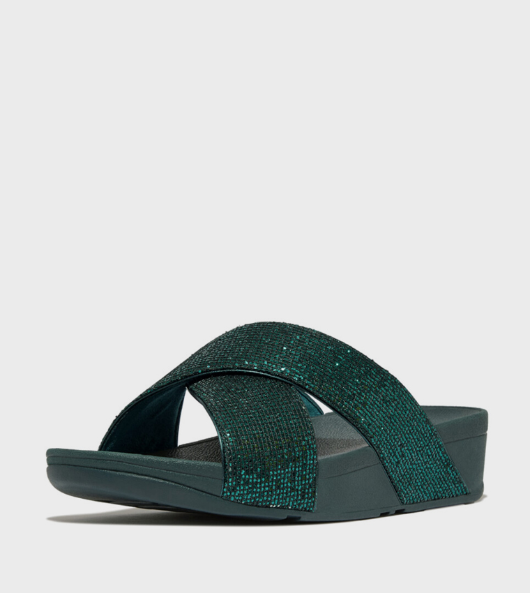 LULU GLITTERBALL Criss-Cross Comfort Sandals