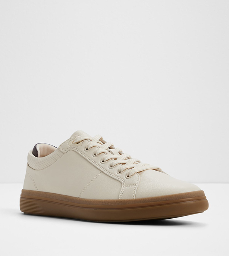 FINESPEC Solid Lace-Up Sneakers