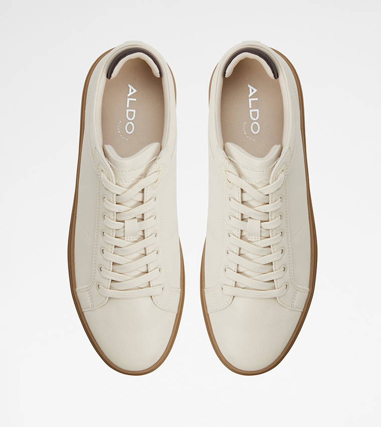 FINESPEC Solid Lace-Up Sneakers