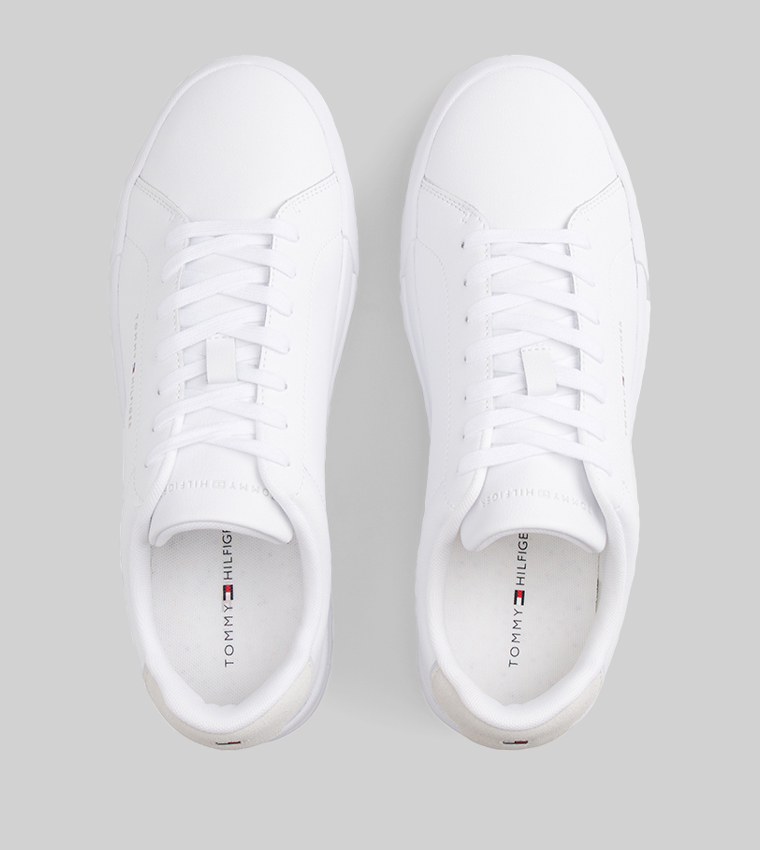 Solid Lace Up Low Top Sneakers