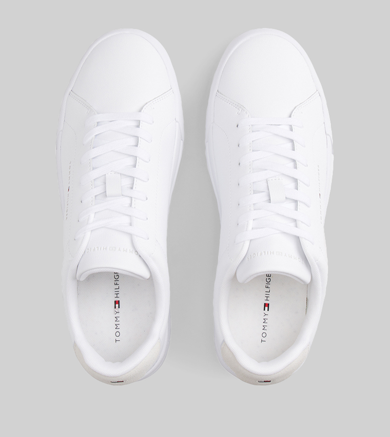 Solid Lace Up Low Top Sneakers