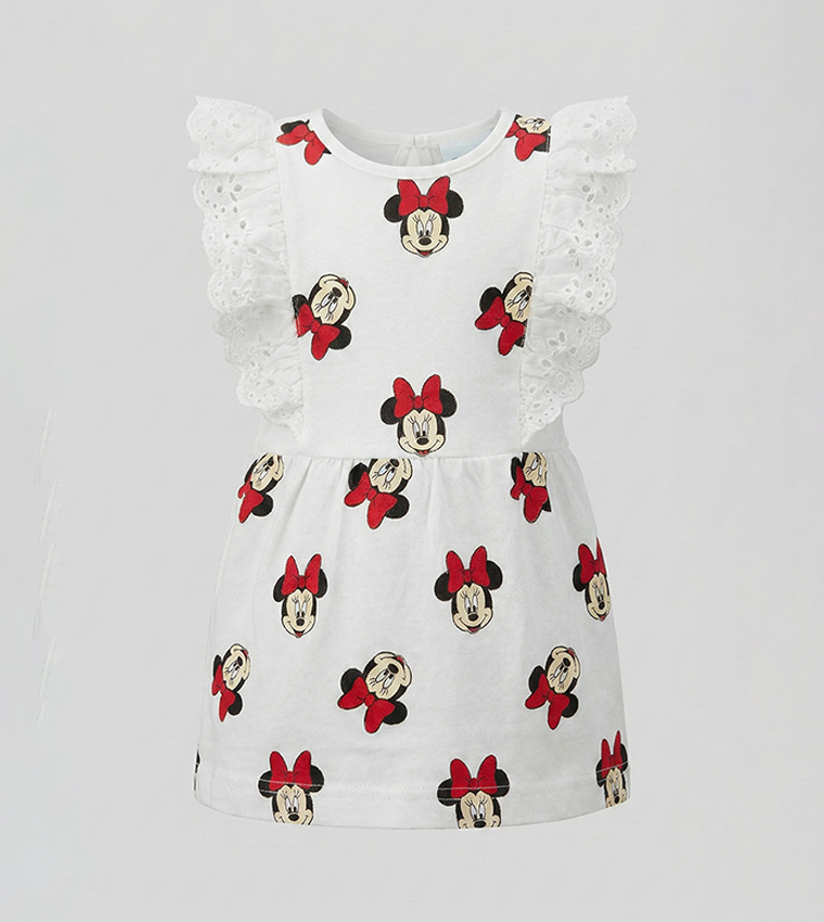 Minnie Mouse Printed Sleeveless Terry Dress
