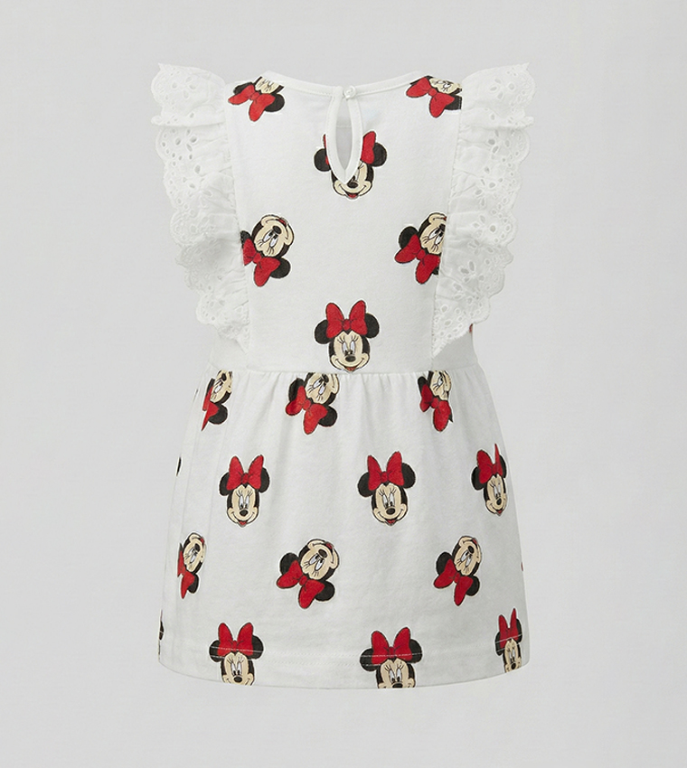 Minnie Mouse Printed Sleeveless Terry Dress