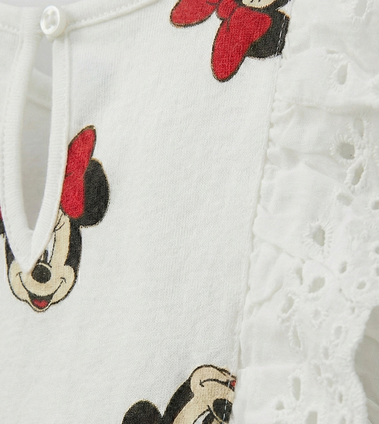 Minnie Mouse Printed Sleeveless Terry Dress