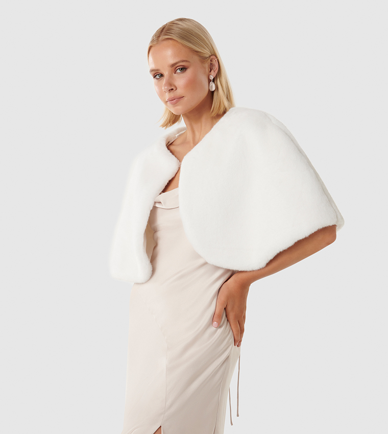 CLARISSA Faux Fur Capelet