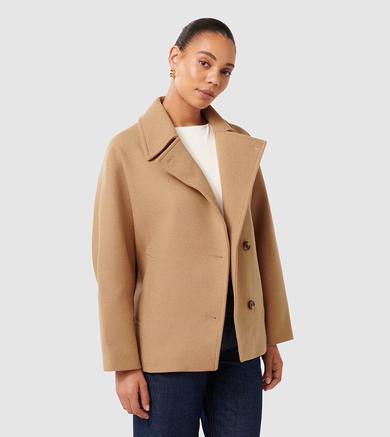 FN SUZIE Solid Long Sleeves Coat