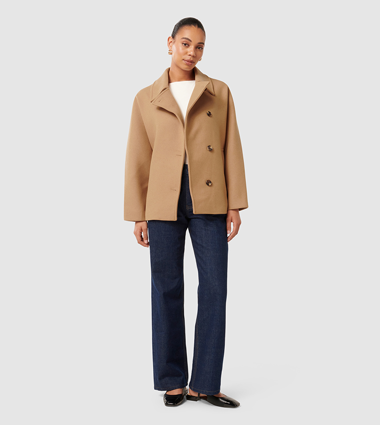 FN SUZIE Solid Long Sleeves Coat