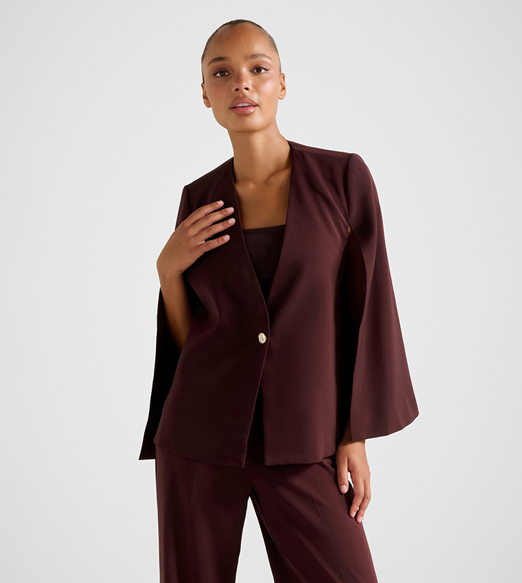 LARA Solid Cape Jacket