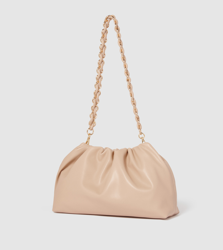 FN RIVER Ruched Clutch Bag