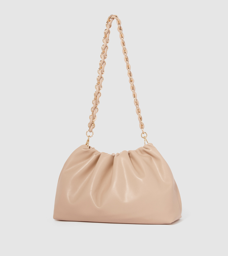 FN RIVER Ruched Clutch Bag