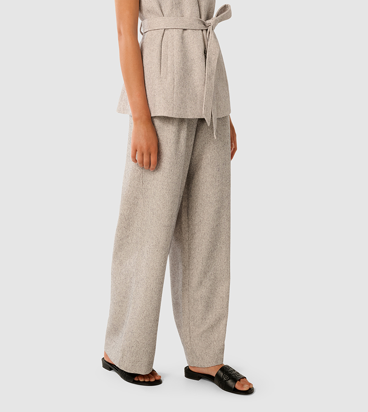 JACKIE Textured Wide Leg Pants