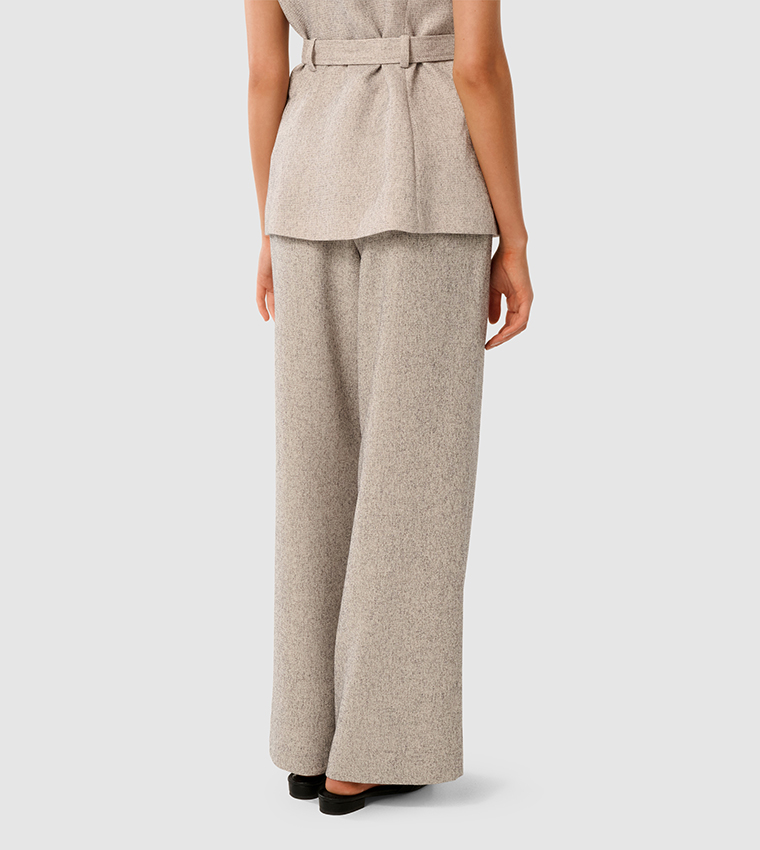 JACKIE Textured Wide Leg Pants