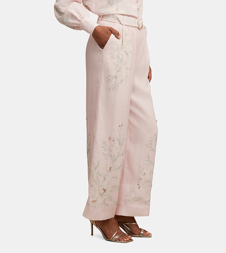 FN PARKER Embroidered Palazzo Pants
