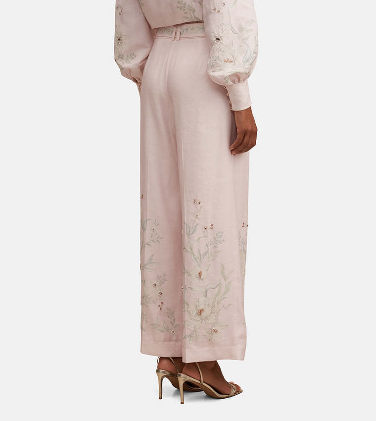 FN PARKER Embroidered Palazzo Pants