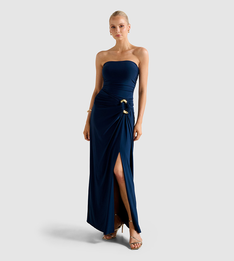 FN KEELY Strapless Jersey Maxi Dress
