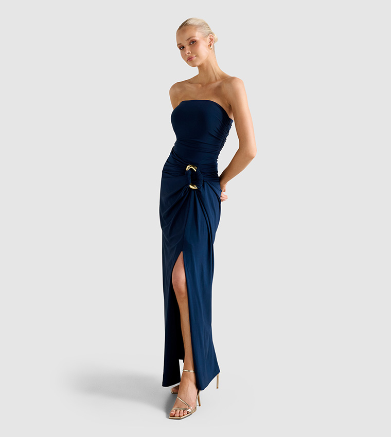 FN KEELY Strapless Jersey Maxi Dress