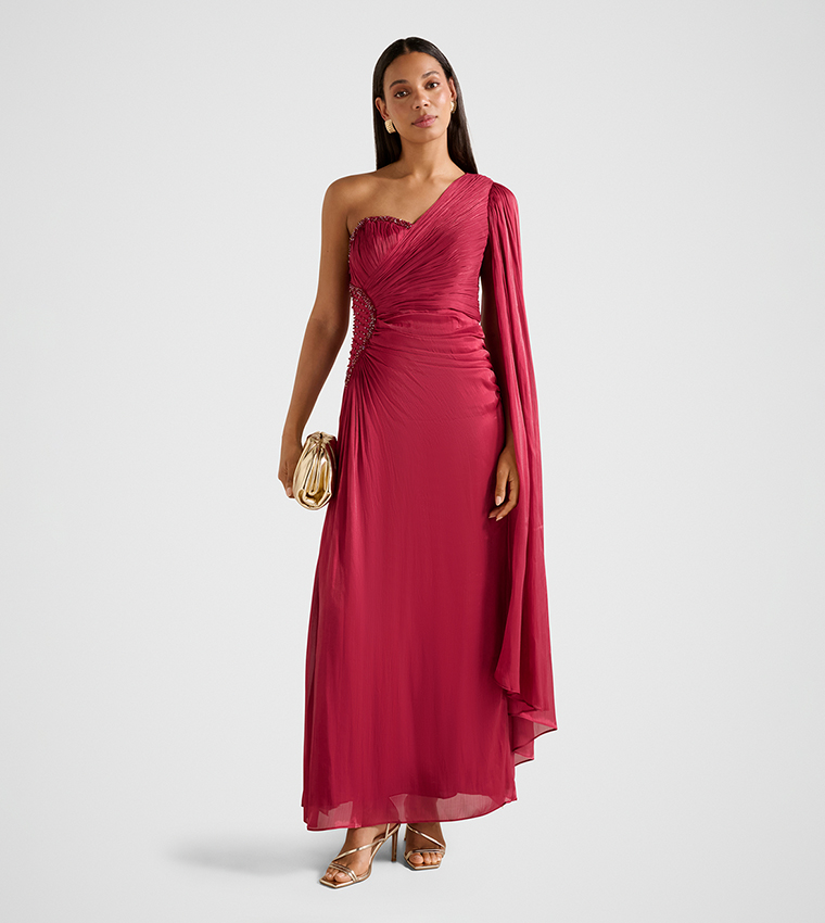 FN NADIA Asym Draped Maxi Dress