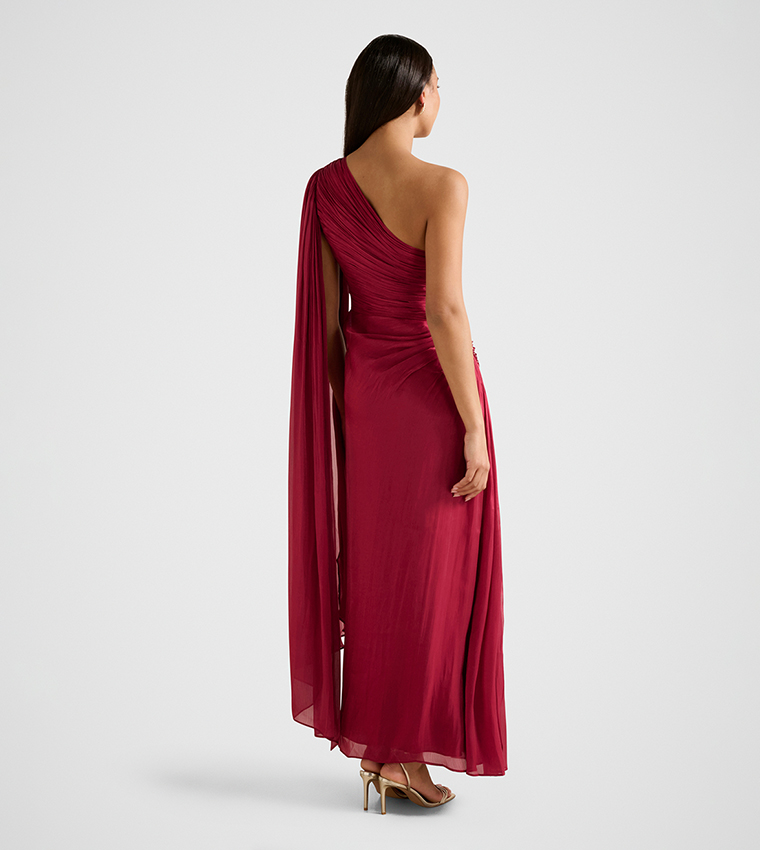FN NADIA Asym Draped Maxi Dress
