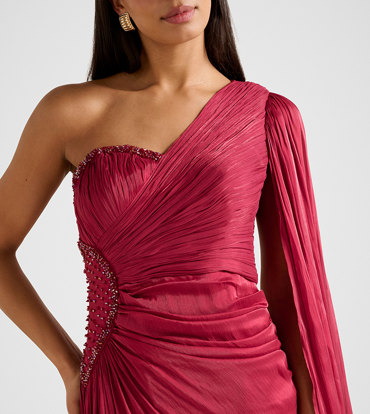 FN NADIA Asym Draped Maxi Dress