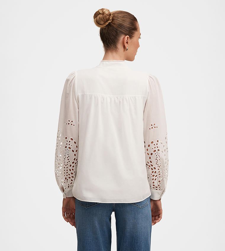 SUTTON Embroidered Detail Top