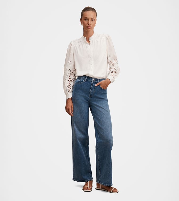 SUTTON Embroidered Detail Top