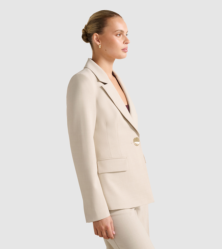 LULU Solid Single-Breasted Blazer