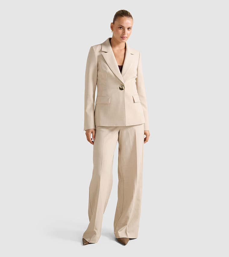 LULU Solid Single-Breasted Blazer