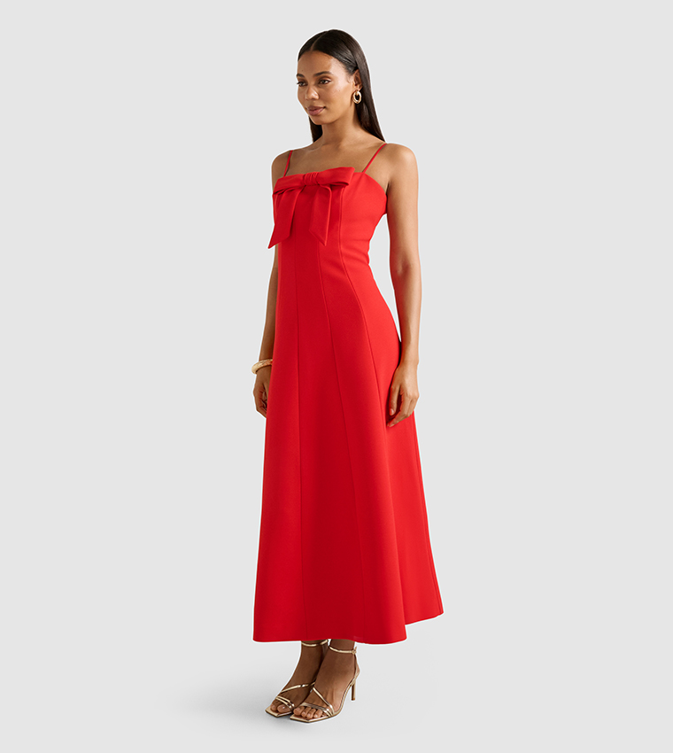 HARLOW Bow Detail Midi Dress