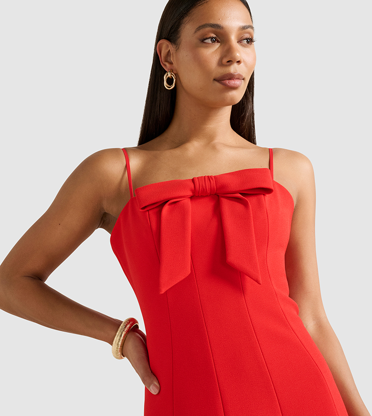 HARLOW Bow Detail Midi Dress