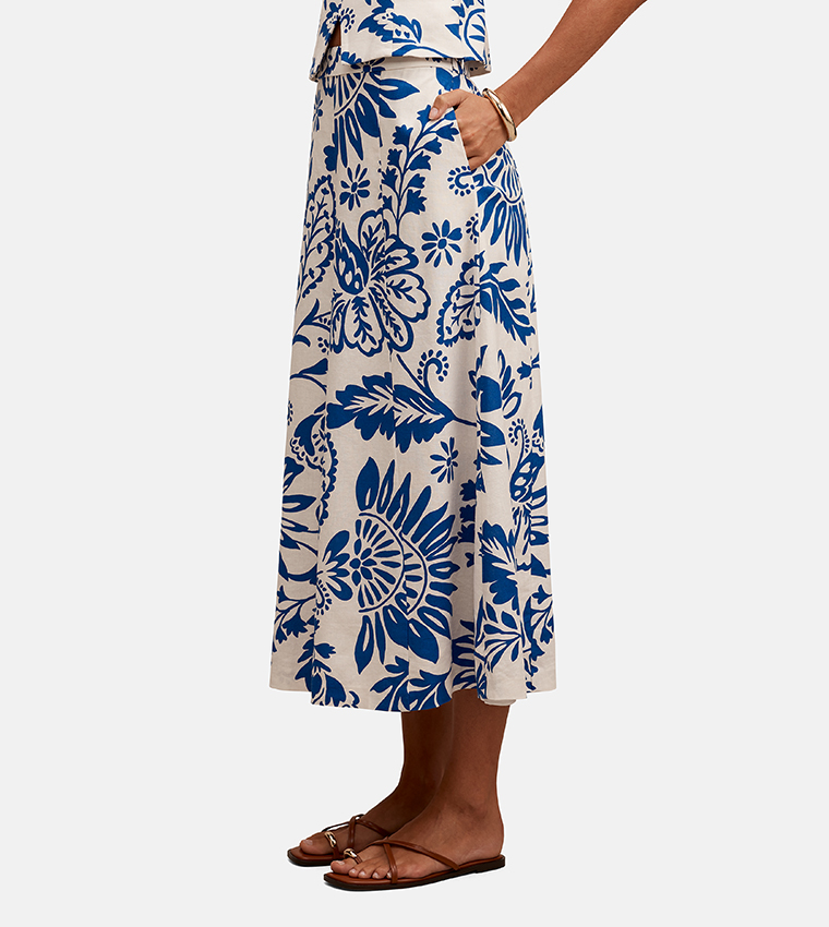 DARCY Printed Midi Skirt