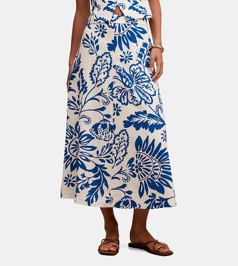 DARCY Printed Midi Skirt