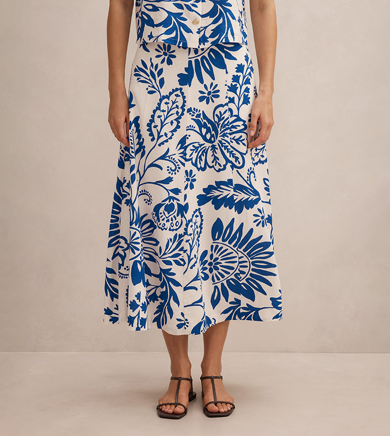 DARCY Printed Midi Skirt