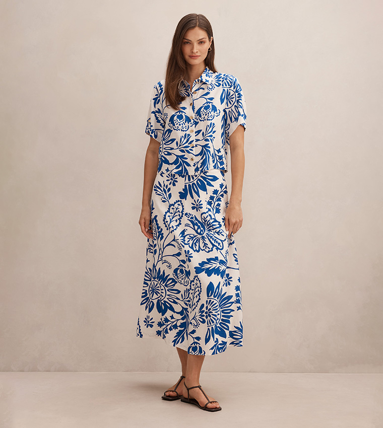 DARCY Printed Midi Skirt