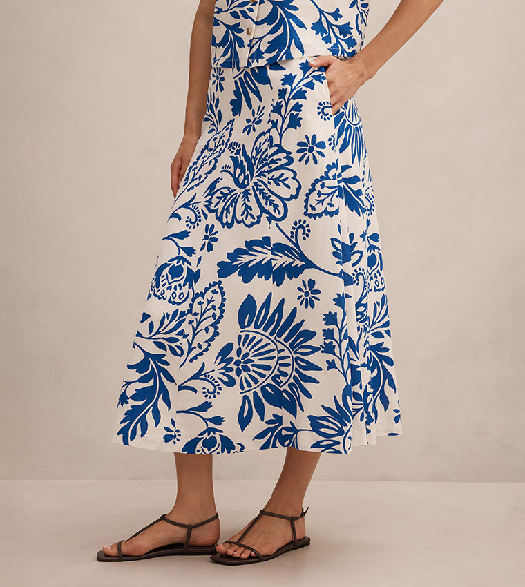 DARCY Printed Midi Skirt