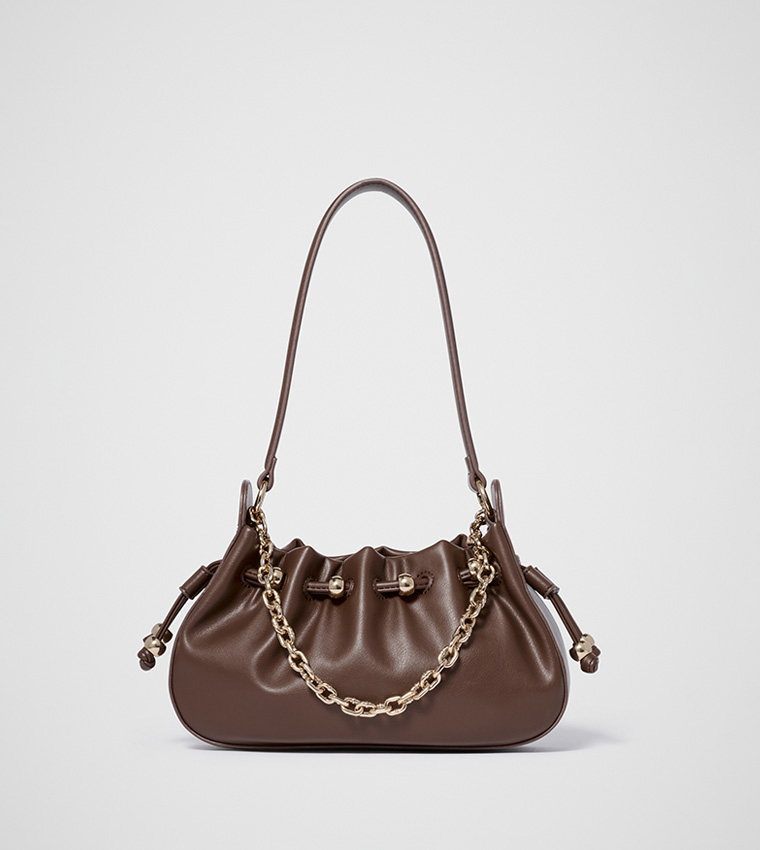 FN DAKOTA Textured Chain Shoulder Bag