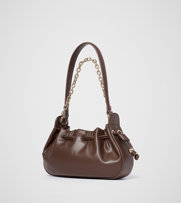 FN DAKOTA Textured Chain Shoulder Bag