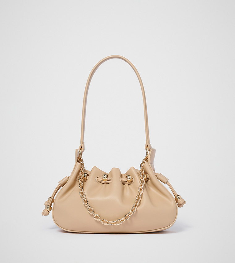 FN DAKOTA Textured Chain Shoulder Bag