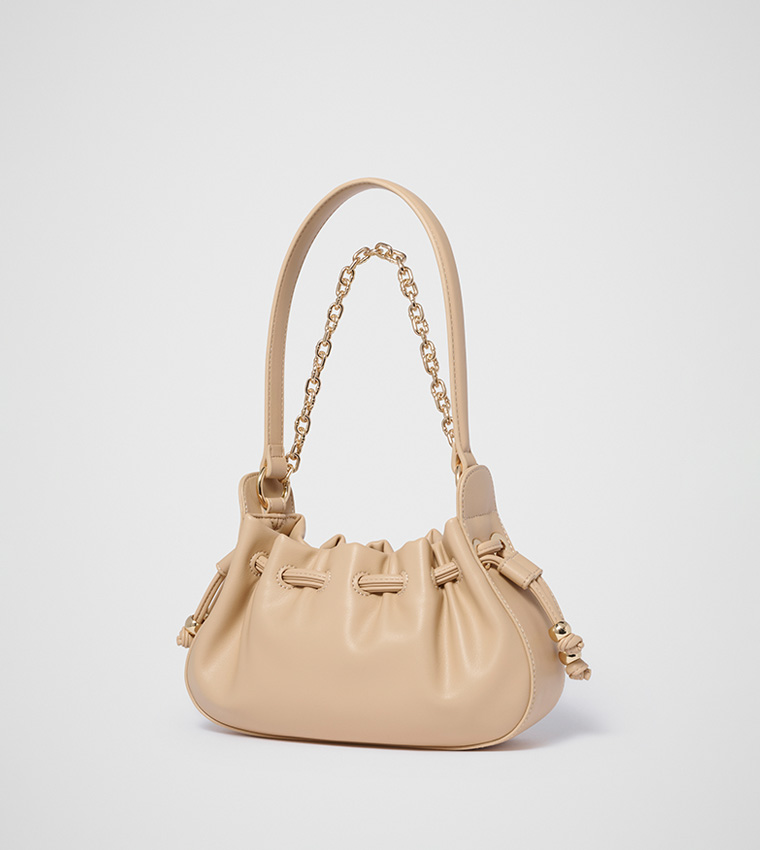 FN DAKOTA Textured Chain Shoulder Bag