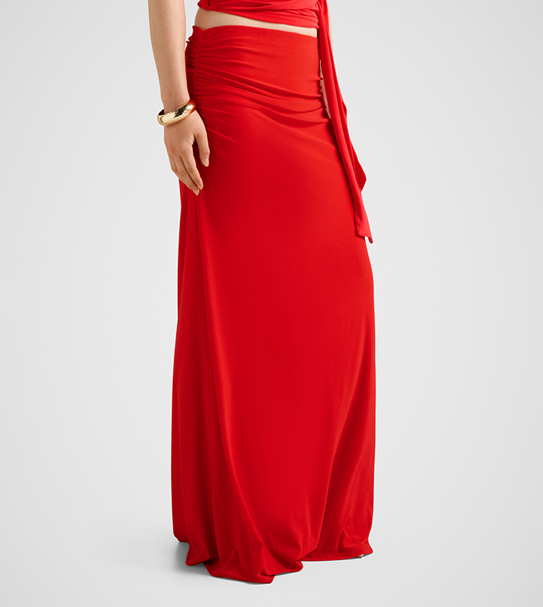 FN MIMI Ruched Maxi Skirt