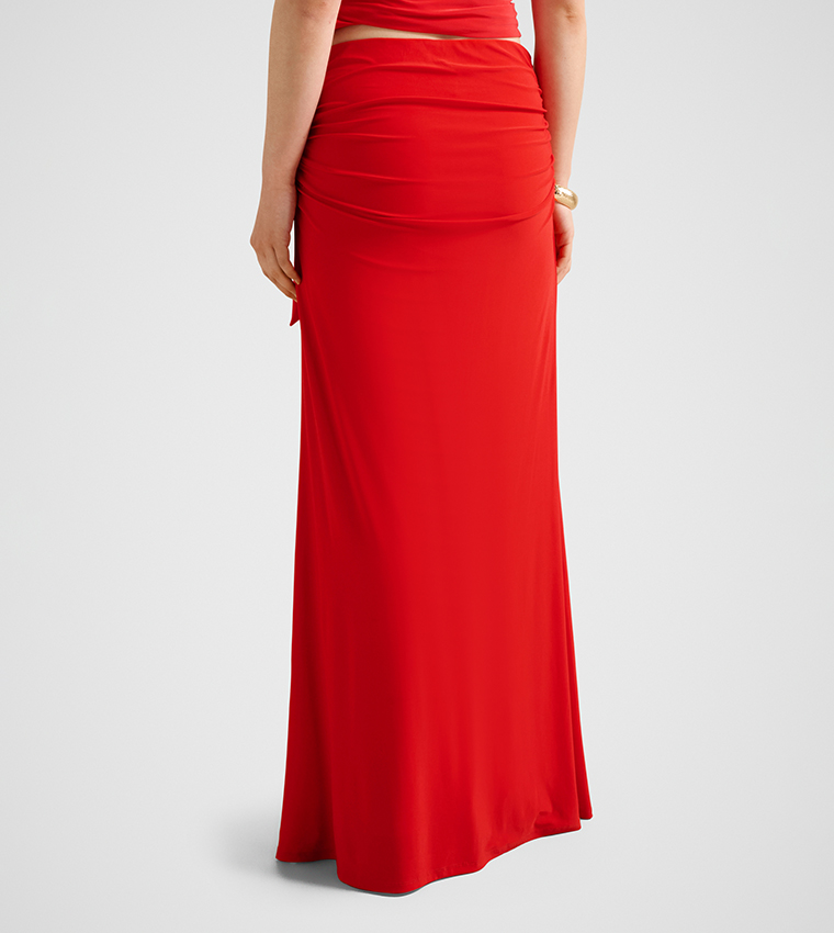 FN MIMI Ruched Maxi Skirt