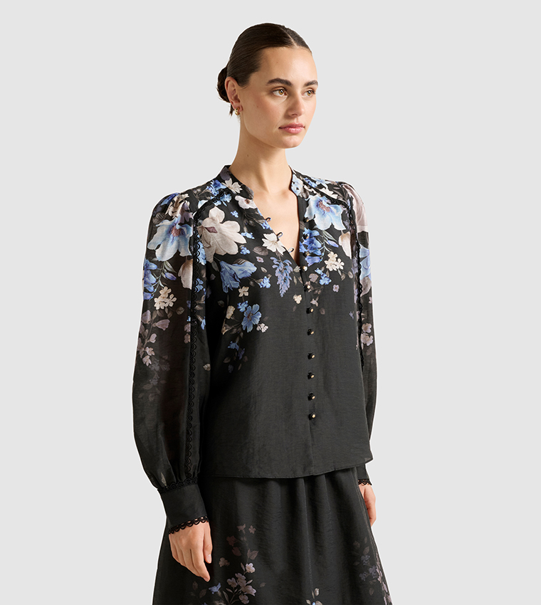 LIZZY Printed Long Sleeves Top