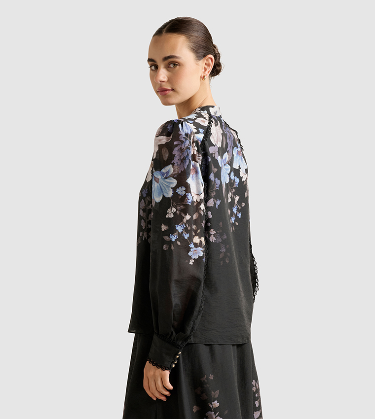 LIZZY Printed Long Sleeves Top